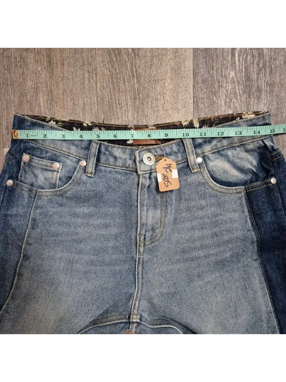 POL Jeans Women's Size 24 Light Wash Denim Two Tone Straight Leg Jeans - Picture 10 of 10